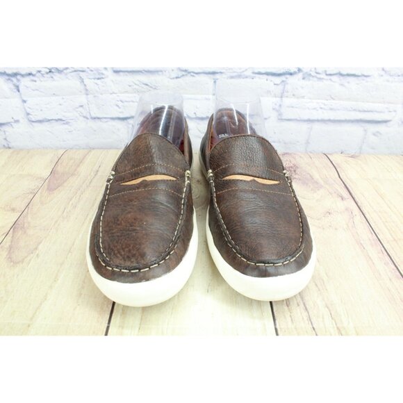 LL Bean Mountainville Shoes Penny Slip On Leather Brown Size 8 M - Picture 4 of 9